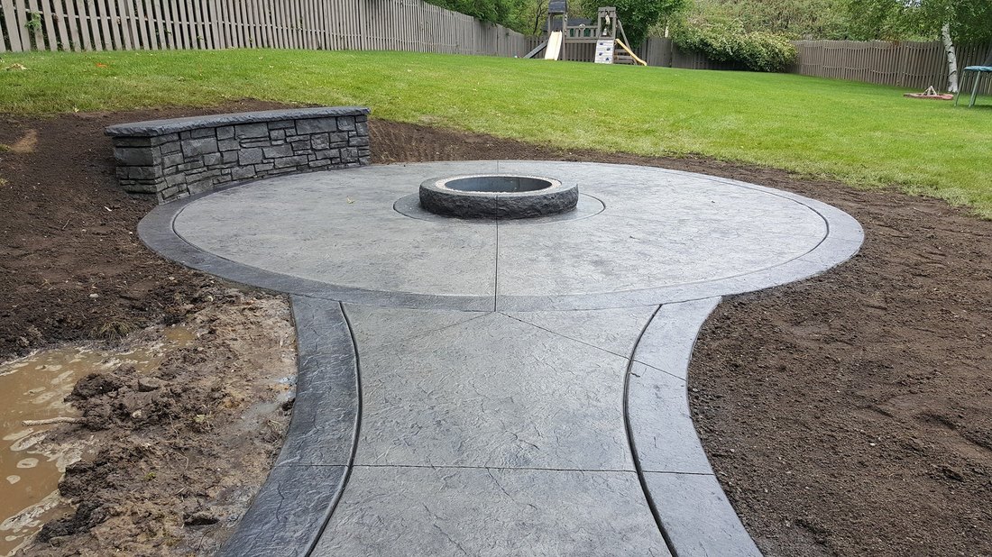 Stamped Concrete Driveways Patios Ham Lake Blaine Stamped Concrete Patios Driveways Sidewalks Steps Seat Walls Firepits