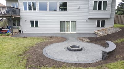 Stamped Concrete Patios, Concrete Driveways, Sidewalks, Steps, Seat Walls, Firepits, Ham Lake, Andover, Blaine, Coon Rapids, Lino Lakes, Forest Lake, East Bethel, Anoka, Maple Grove