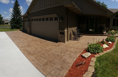 Stamped Concrete Driveway, Concrete Driveway Near Me Ham Lake MN