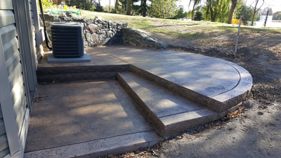 Stamped Concrete Patios, Concrete Driveways, Sidewalks, Steps, Seat Walls, Firepits, Ham Lake, Andover, Blaine, Coon Rapids, Lino Lakes, Forest Lake, East Bethel, Anoka, Maple Grove