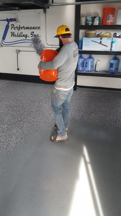 epoxy floors, epoxy coating, garage floor, polyaspartic, chip floor