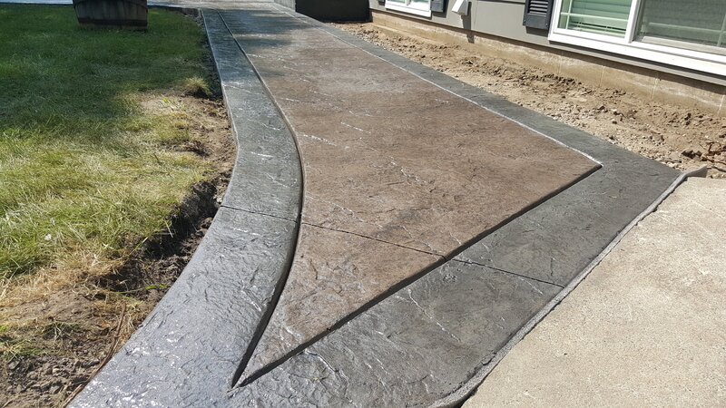 Stamped Concrete Sidewalk Blaine Minnesota, Blaine, Concrete Company