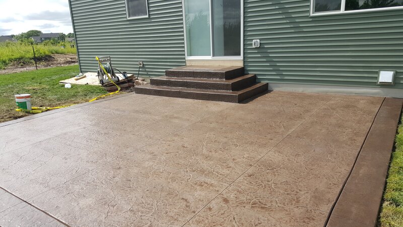 Stamped and Colored Concrete Patio, Andover, Blaine, Ham Lake, Decorative Concrete