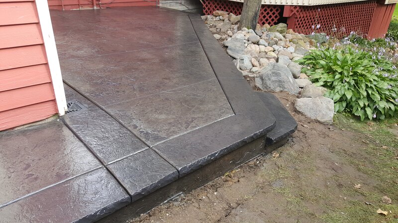 Stamped and Colored Concrete Patio, Andover, Blaine, Ham Lake, Decorative Concrete