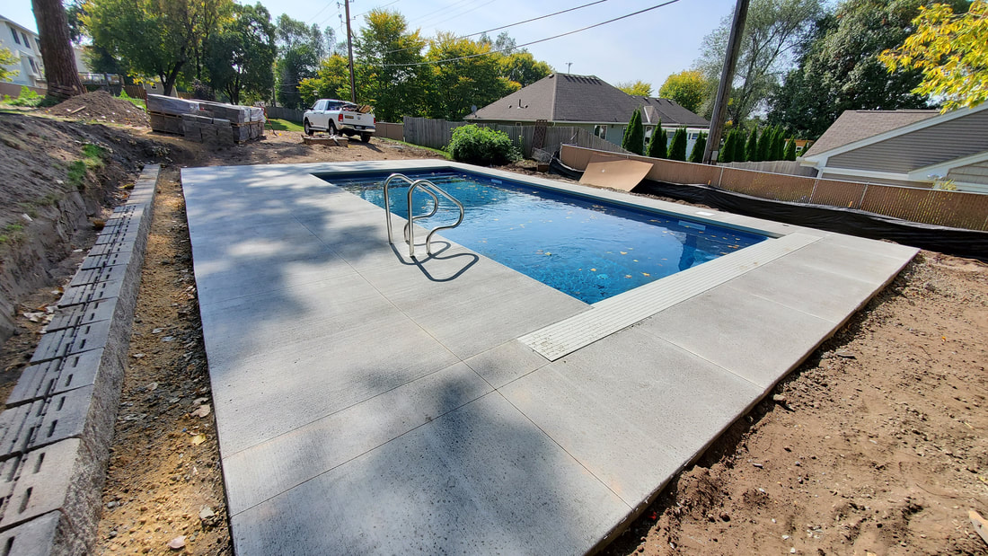 PictureConcrete Pool Deck Company, Pool Deck Contractor, Stamped Concrete Pool Deck, Pool Deck Andover