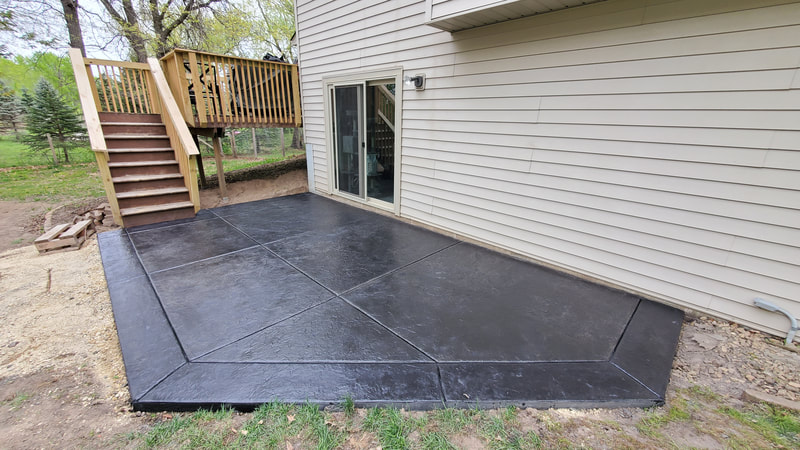 Stamped Concrete Patio, Colored Concrete, Slate, Pavers