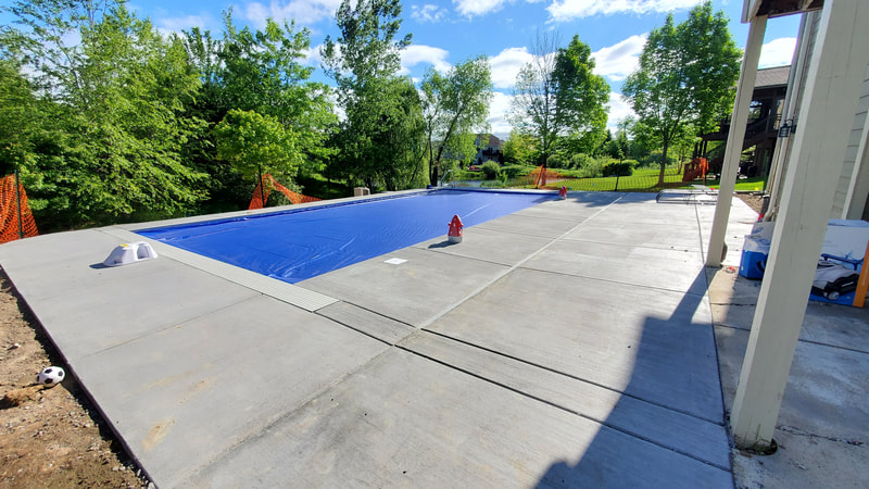 Concrete Pool Deck Company Twin Cities, Pool Deck, Colored Concrete Pool Deck