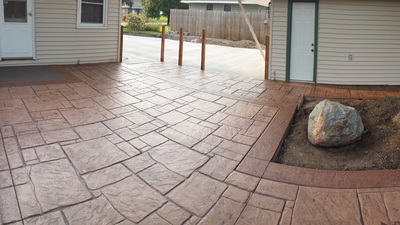 Stamped Concrete Patios, Concrete Driveways, Sidewalks, Steps, Seat Walls, Firepits, Ham Lake, Andover, Blaine, Coon Rapids, Lino Lakes, Forest Lake, East Bethel, Anoka, Maple Grove