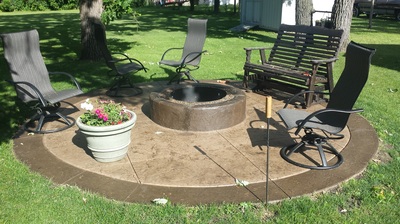 Stamped Concrete Patios, Concrete Driveways, Sidewalks, Steps, Seat Walls, Firepits, Ham Lake, Andover, Blaine, Coon Rapids, Lino Lakes, Forest Lake, East Bethel, Anoka, Maple Grove