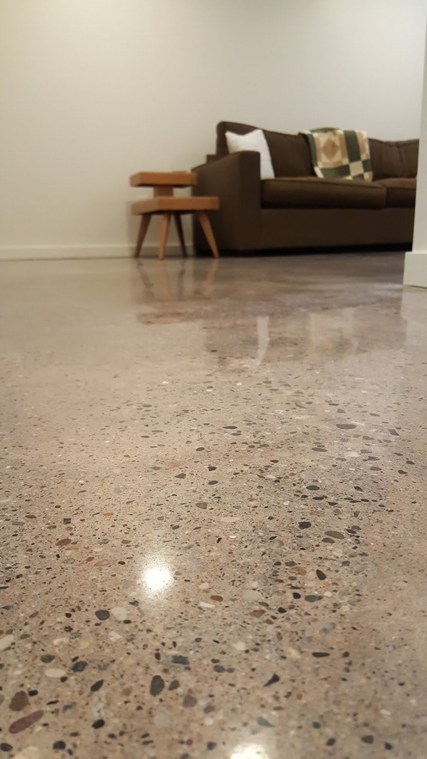 Basement outlet floor grinding