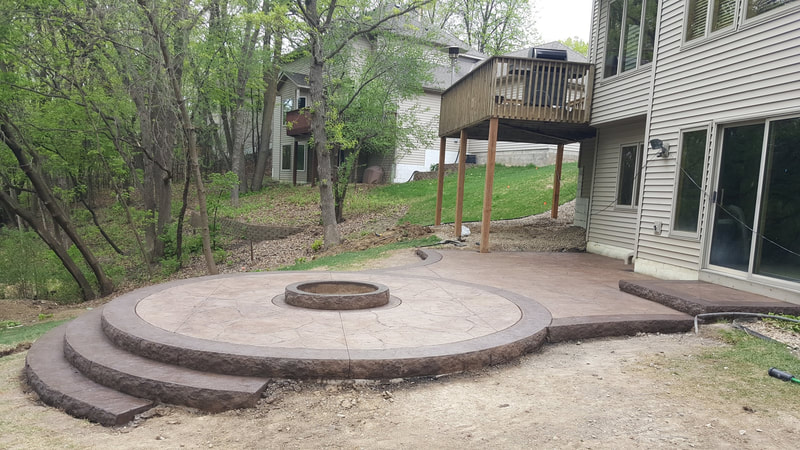 Stamped Concrete Steps, Patio Blaine, Andover, Ham Lake, Lino Lakes, East Bethel, Ramsey